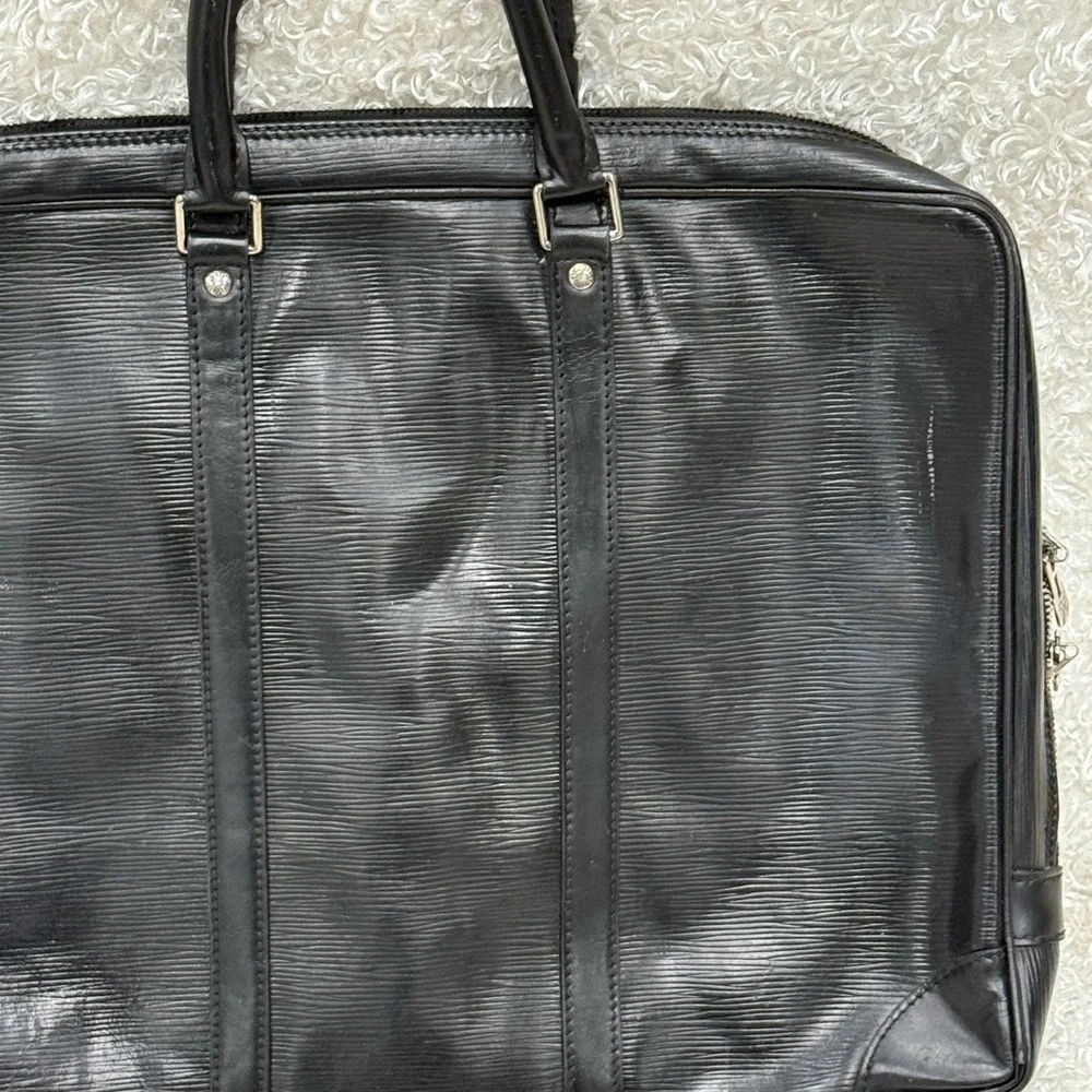 Louis Vuitton Epi Black Leather Briefcase Bag